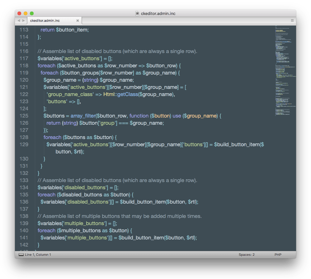 Sublime - freeware code editor for mac